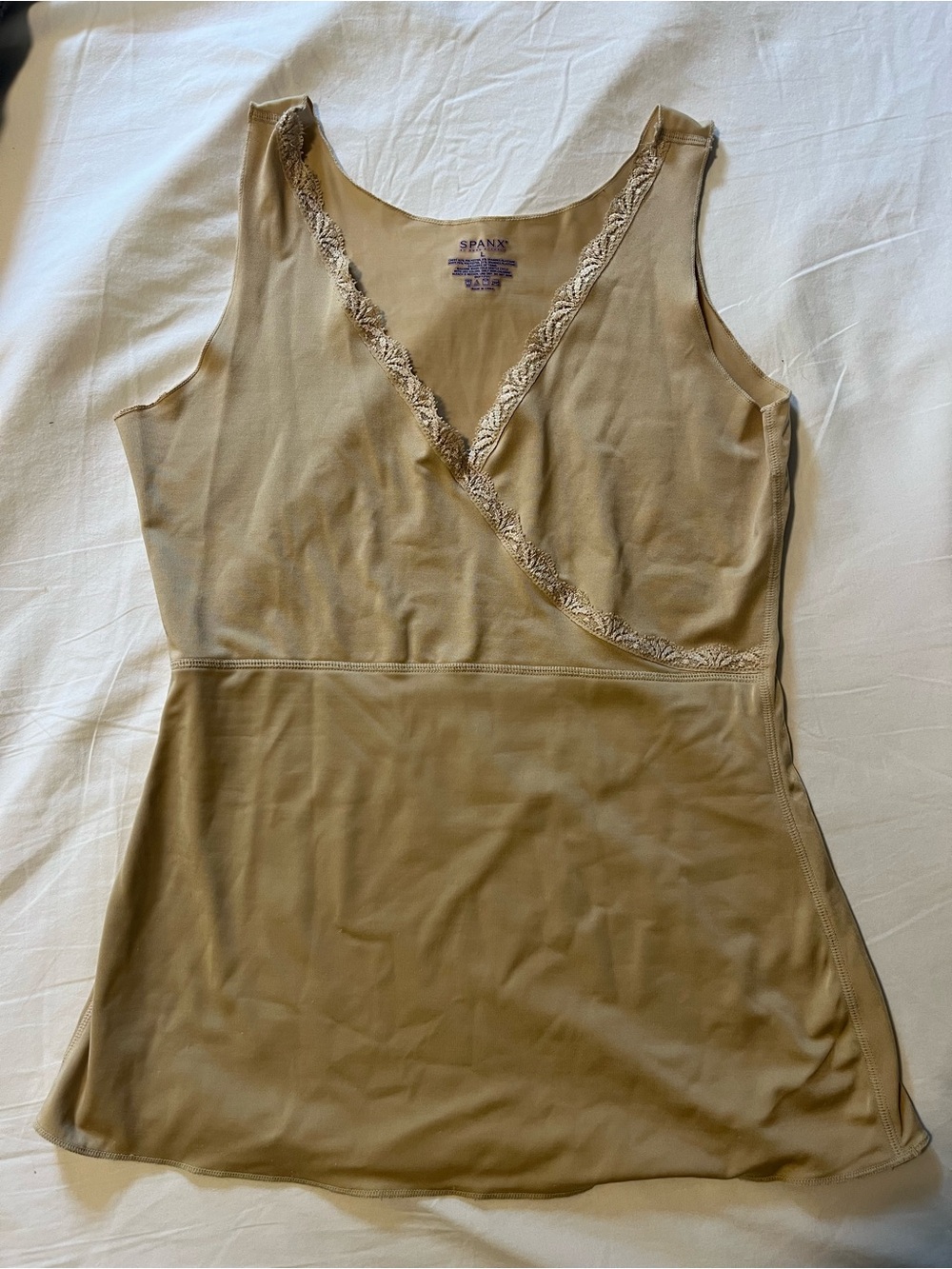 SPANX Tan Shaping Slip Camisole with Lace Trim - Picture 1 of 3